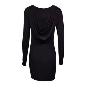 BCBG Black Long Sleeve Low-back Mini